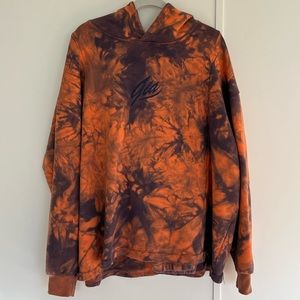 i am gia orange/purple tie dyed hooded sweatshirt